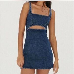 Zara cut out denim dress size medium